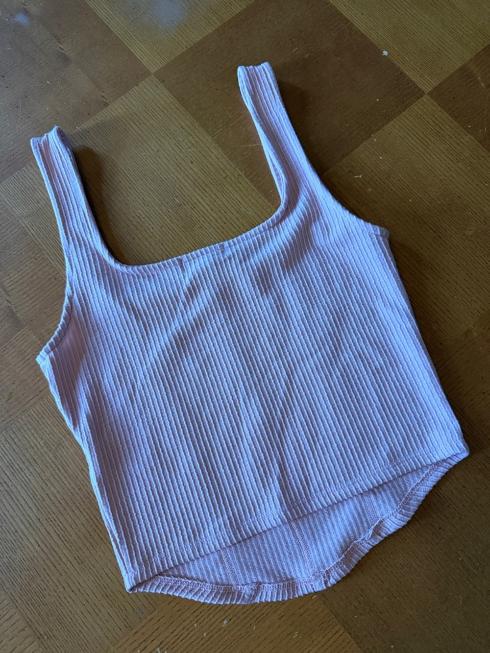 Almost Famous Ribbed Square-Neck Tank Top - Light Pink - Picture 3 of 3